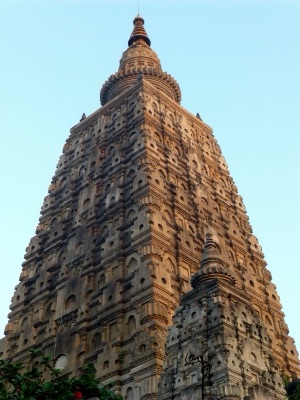 The main tower of the Mahabodhi Temple, Bodh Gaya, India